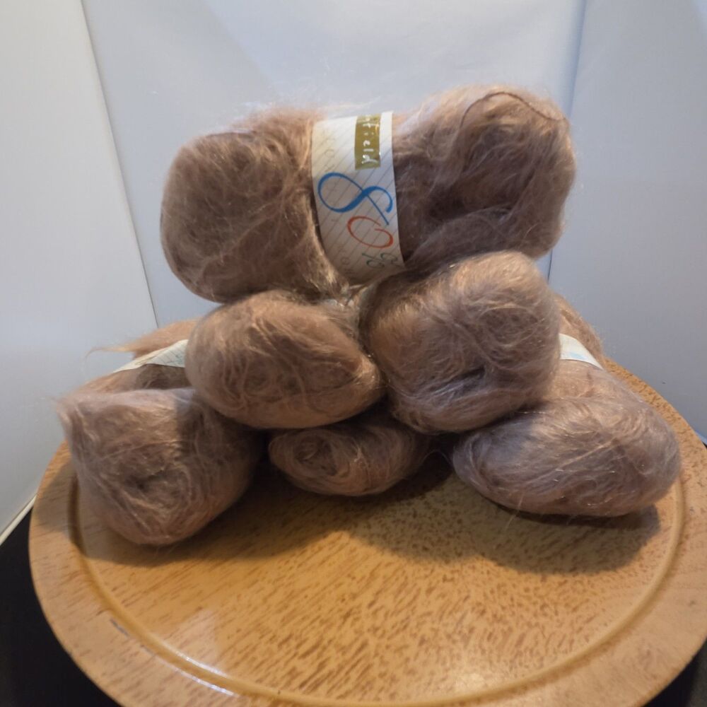 Vintage Hayfield 80% Luxury Mohair Yarn – Wild Mink #893 – Lot of 6 Same Dye Lot